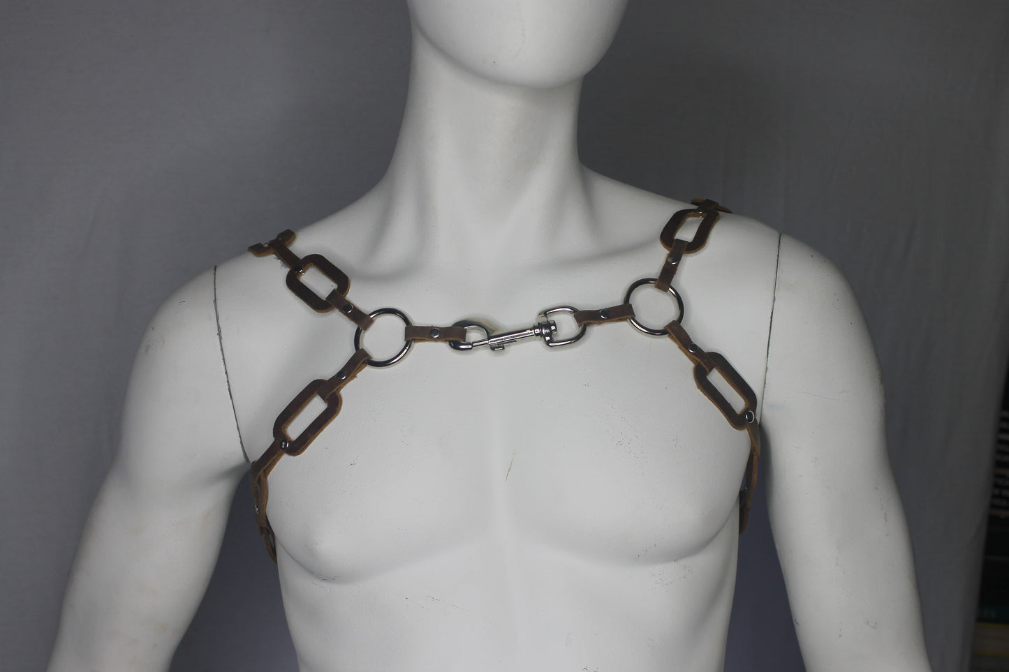 BULLDOG CHAIN HARNESS LEATHER