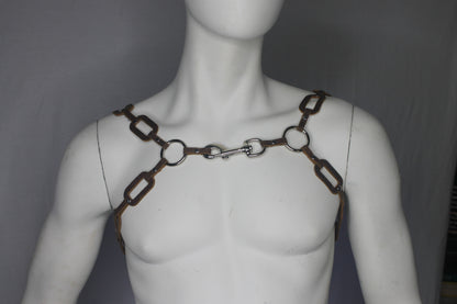 BULLDOG CHAIN HARNESS LEATHER