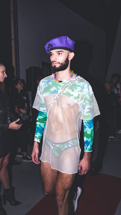 THE LIAM WHITE MESH TOP