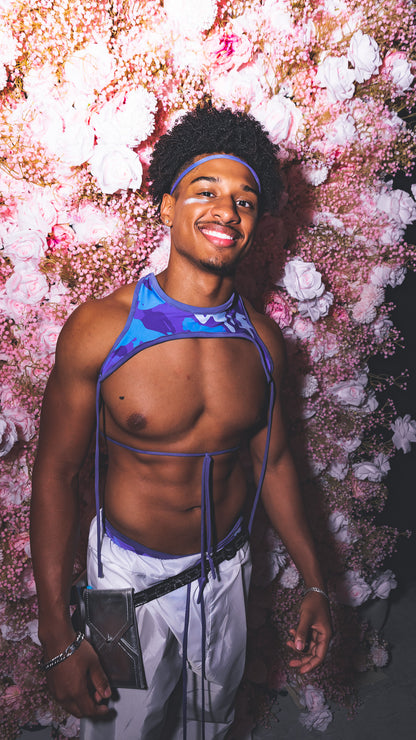 THE DENZEL CAMO HARNESS TOP