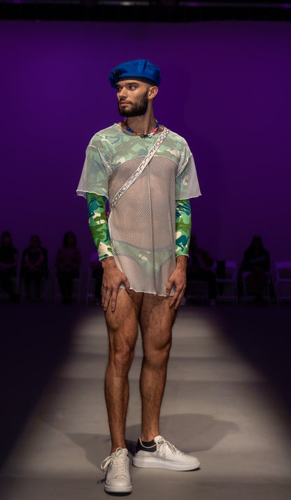 THE LIAM WHITE MESH TOP