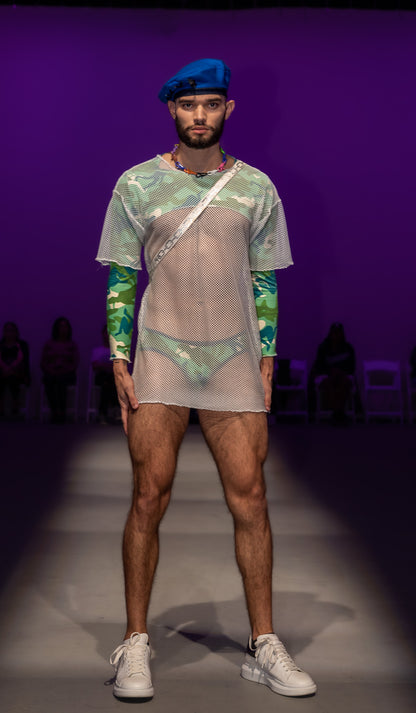 THE LIAM WHITE MESH TOP